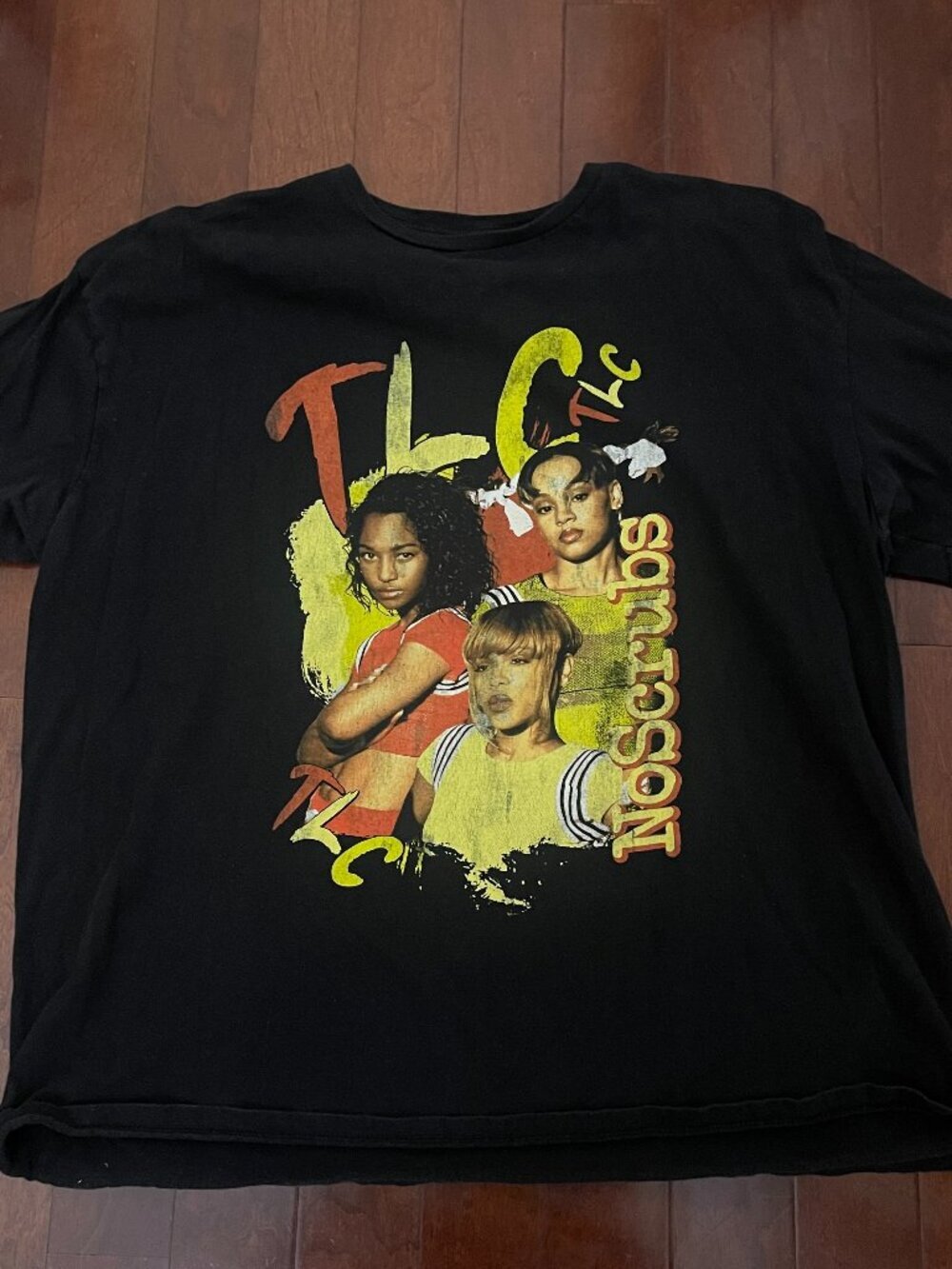 TLC No Scrubs Graphic Tee Oversized Black XXL Style Shirt